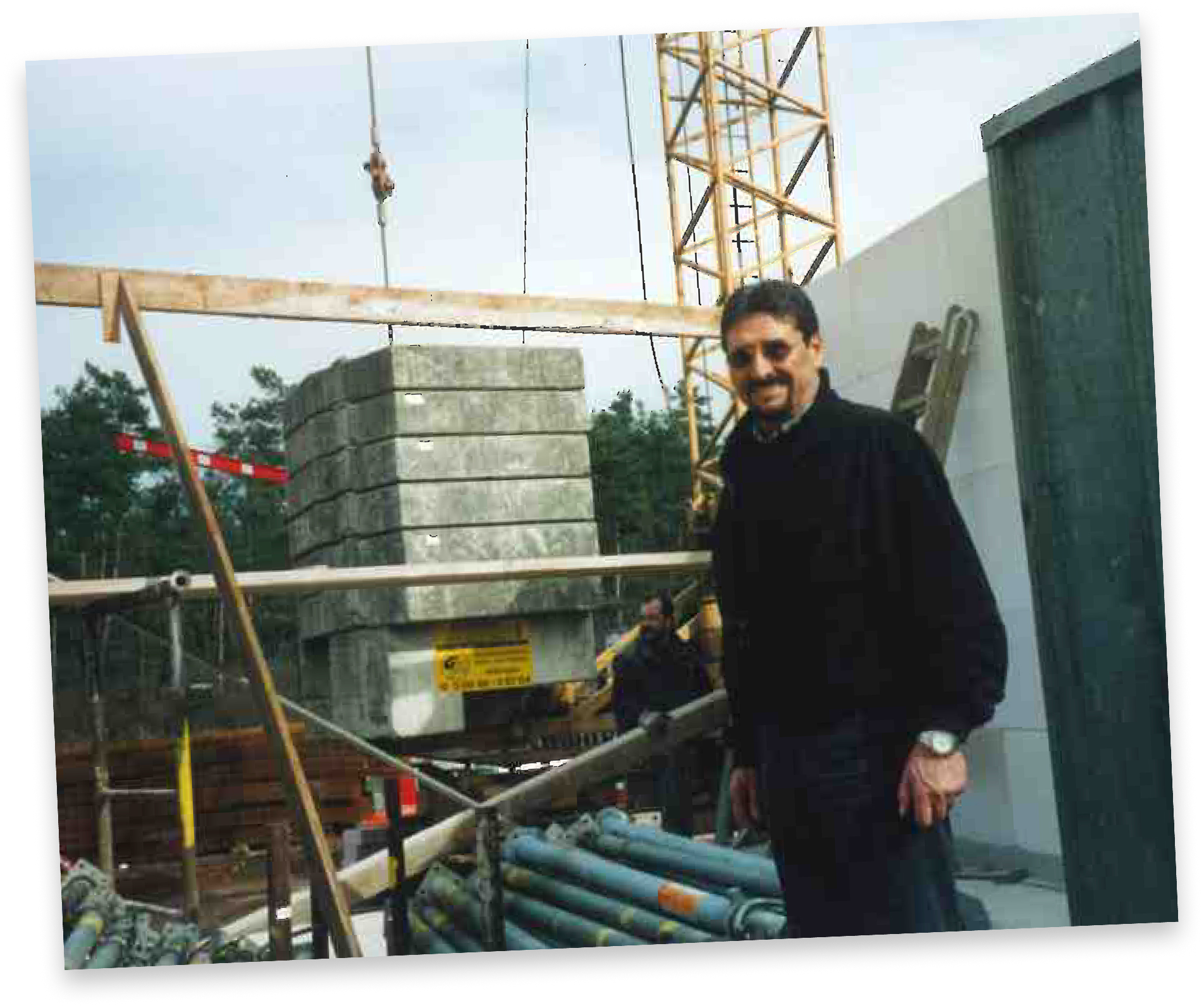 Giovanni D-Angelo auf der Baustelle