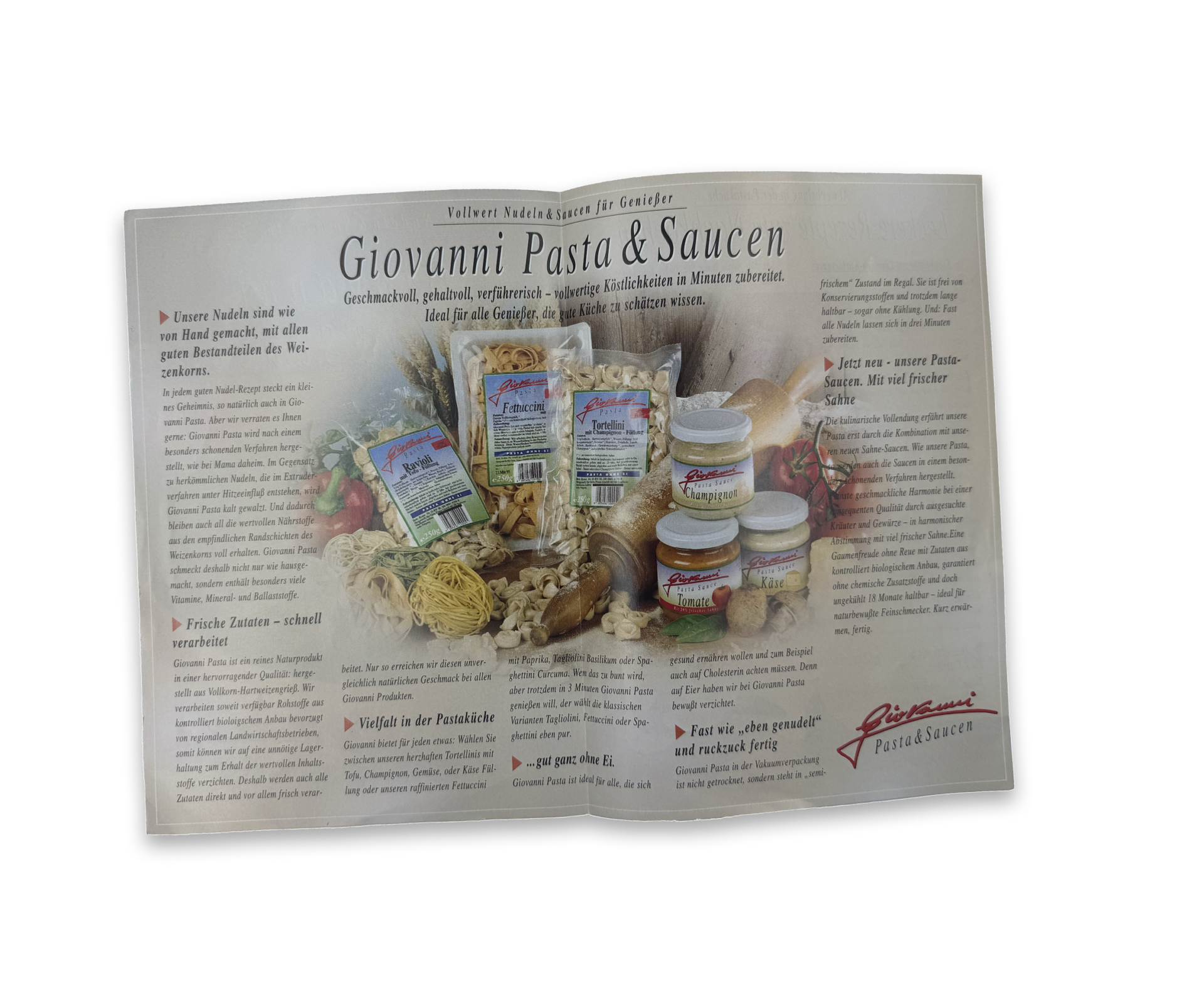 Aufgeschlagenes Rezeptheft